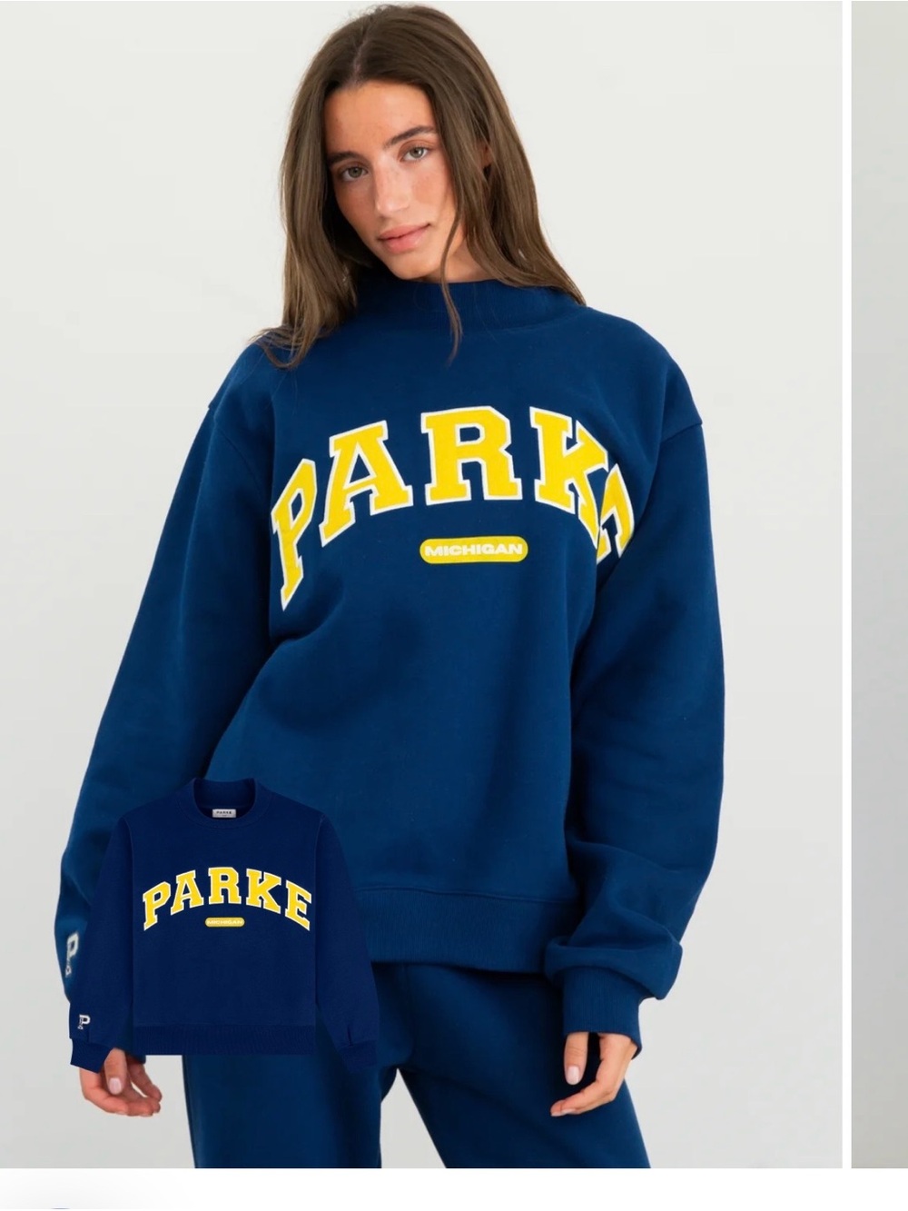 Parke Michigan mock neck Soldout on website 💛💙 Never worn still in bag